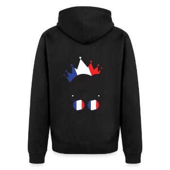 French Girl France Girl French France Women - Unisex Premium Organic Zip Hoodie - black - Back - Nico (187cm)