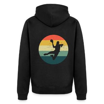 Handball Joueurs de handball Jeux de handball Jeux de handball - Veste à capuche bio Premium Unisexe - noir - Dos - Nico (187cm)