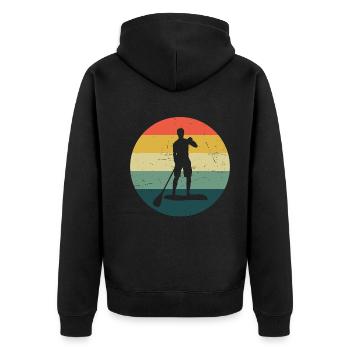 Sup Standup Paddle Femmes Hommes Standup Paddleboar - Veste à capuche bio Premium Unisexe - noir - Dos - Nico (187cm)
