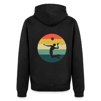 Beach Volley Volley Féminin Volley-ball - Veste à capuche bio Premium Unisexe - noir - Dos - Nico (187cm)
