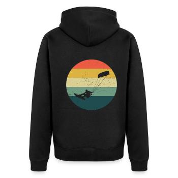 Kite Kitesurf Kitesurfer Femme Kitesurf Kitesurf - Veste à capuche bio Premium Unisexe - noir - Dos - Nico (187cm)