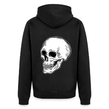 Skull Skeleton Skull Horror Cadeau d’Halloween - Veste à capuche bio Premium Unisexe - noir - Dos - Nico (187cm)