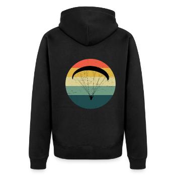 Men's Paragliding Paragliding Paragliding - Unisex Premium Organic Zip Hoodie - black - Back - Nico (187cm)
