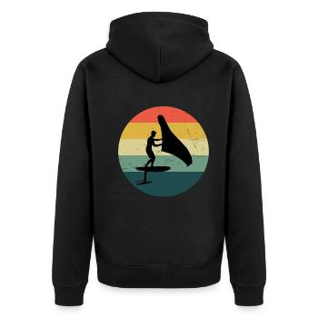 foil hydroptère femmes wingsurf wingfoil - Veste à capuche bio Premium Unisexe - noir - Dos - Nico (187cm)