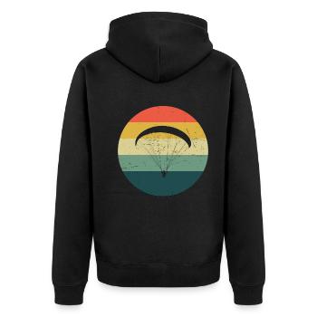 Paragliding Paragliding Paraglider Women - Unisex Premium Organic Zip Hoodie - black - Back - Nico (187cm)
