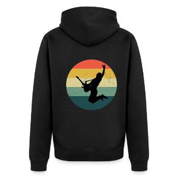 Guitar Guitar Player Guitar Electric Guitar - Unisex Premium Organic Zip Hoodie - black - Back - Nico (187cm)