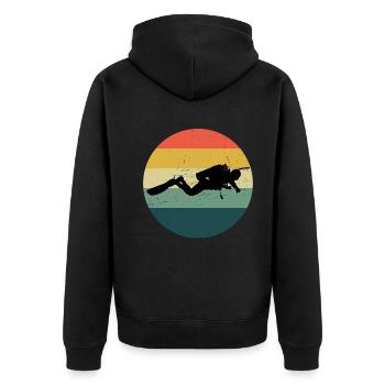Scuba Diving Scuba Diver Diver Diver - Unisex Premium Organic Zip Hoodie - black - Back - Nico (187cm)