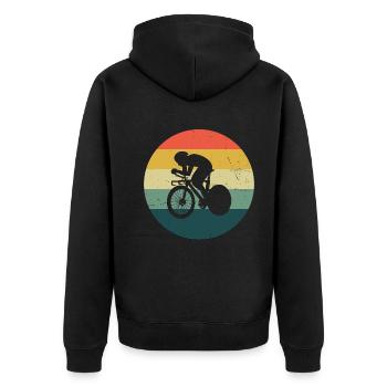 Hommes Vélo de route Femmes Vélo de route Vélo de route - Veste à capuche bio Premium Unisexe - noir - Dos - Nico (187cm)