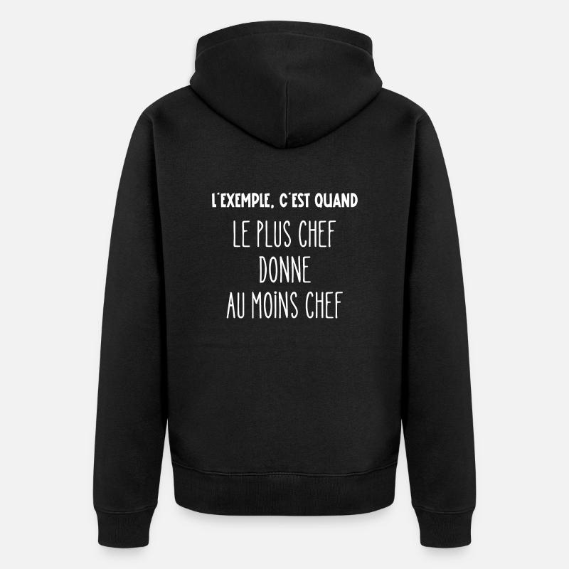l'exemple c est quand - Veste à capuche bio Premium Unisexe - noir