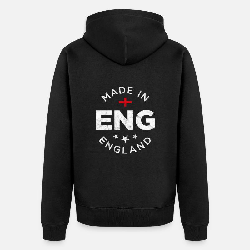 Fabriqué en Angleterre - Veste à capuche bio Premium Unisexe - noir