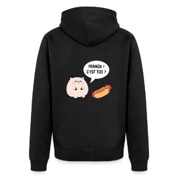hot dog - Veste à capuche bio Premium Unisexe - noir - Dos - Nico (187cm)