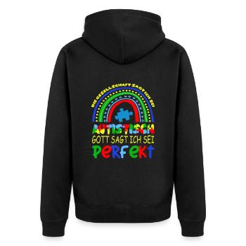 Autistique - Veste à capuche bio Premium Unisexe - noir - Dos - Nico (187cm)