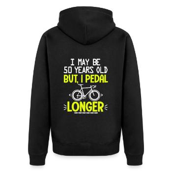 50 years old anniversary cycling 50 th - Unisex Premium Organic Zip Hoodie - black - Back - Nico (187cm)