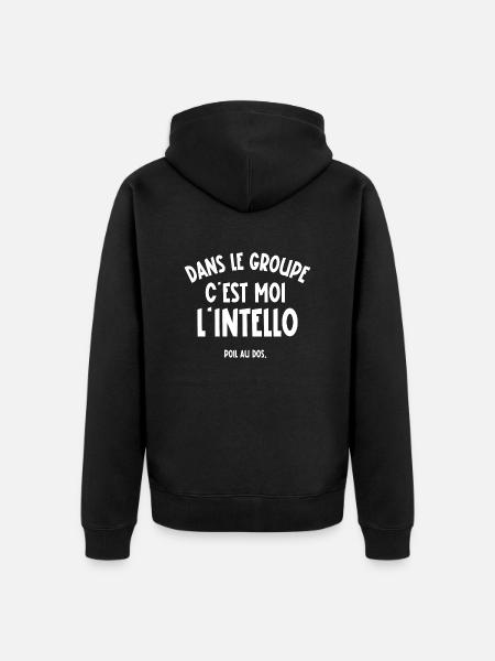 intello - Veste à capuche bio Premium Unisexe - noir