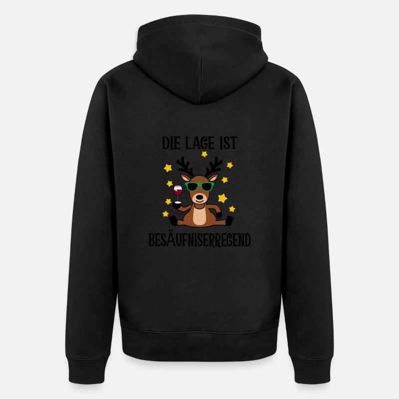 Drôle de renne - Veste à capuche bio Premium Unisexe - undefined