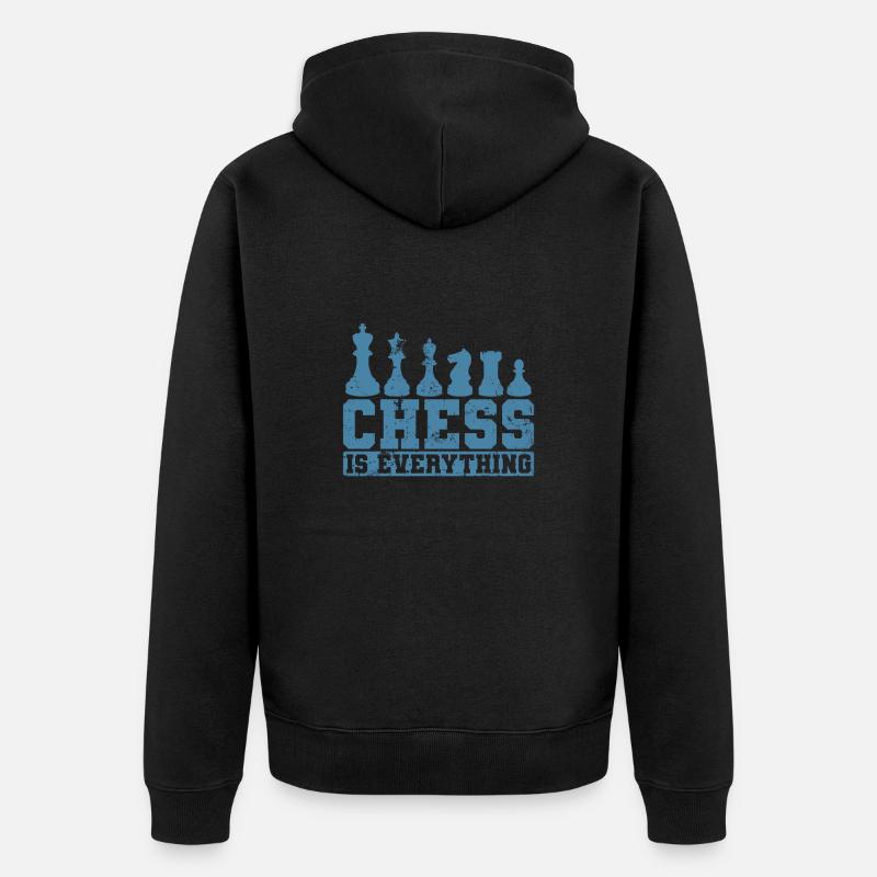 Chess is Everything Pièces d’échecs - Veste à capuche bio Premium Unisexe - noir