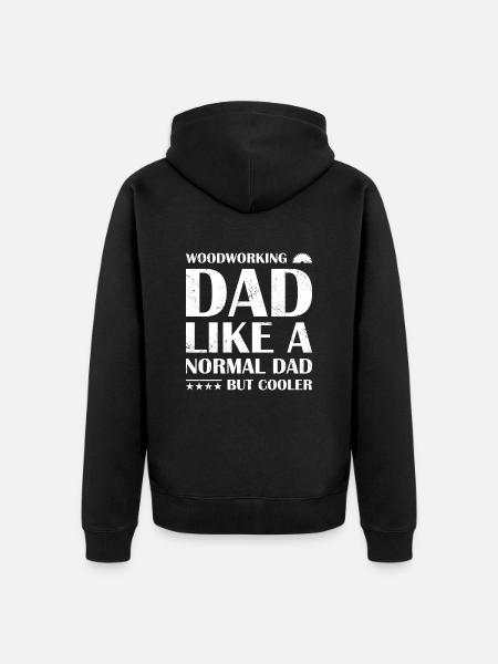 Menuisier Menuiser Papa Menuiserie - Veste à capuche bio Premium Unisexe - noir
