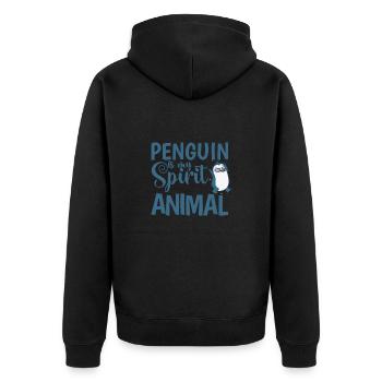Penguin is my Spirit Animal Bird Antarctica - Veste à capuche bio Premium Unisexe - noir - Dos - Nico (187cm)