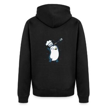 Penguin est un chef animal antarctique - Veste à capuche bio Premium Unisexe - noir - Dos - Nico (187cm)