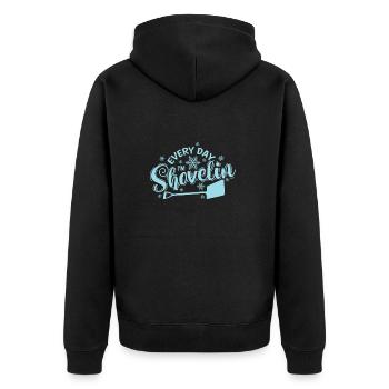 Every Day I'm Shovelin Snow Winter - Unisex Premium Organic Zip Hoodie - black - Back - Nico (187cm)