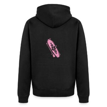 SUP Sport Stand up Paddle Balance - Unisex Premium Organic Zip Hoodie - black - Back - Nico (187cm)