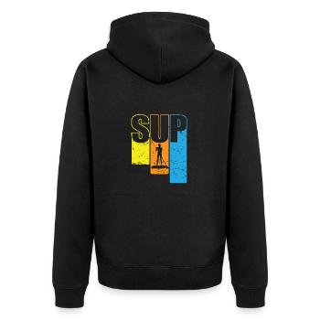 SUP Sports nautiques Stand up Paddle Sun - Veste à capuche bio Premium Unisexe - noir - Dos - Nico (187cm)