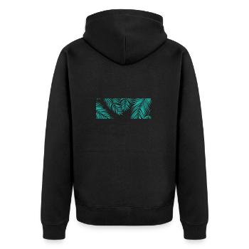 Palm Leaves Tree Holiday Beach - Veste à capuche bio Premium Unisexe - noir - Dos - Nico (187cm)