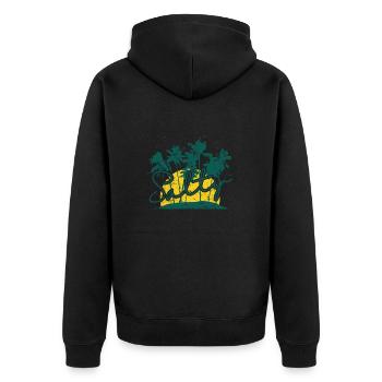 Salty Palm Tree Holiday Beach - Veste à capuche bio Premium Unisexe - noir - Dos - Nico (187cm)
