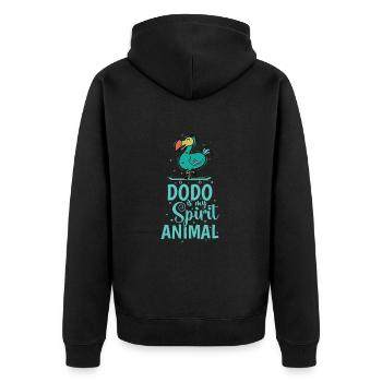 Dodo est mon oiseau animal spirituel de l’île Maurice - Veste à capuche bio Premium Unisexe - noir - Dos - Nico (187cm)