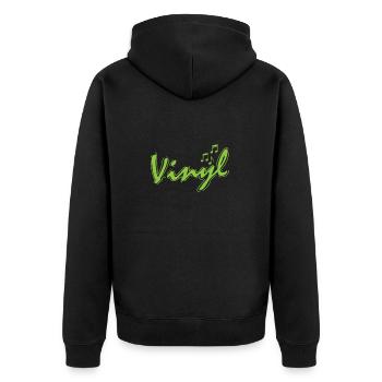 Vinyle avec partitions Enregistrer de la musique - Veste à capuche bio Premium Unisexe - noir - Dos - Nico (187cm)