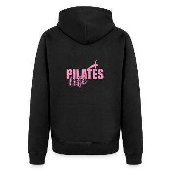 Les mots ne peuvent pas transmettre l’amour que j’ai pour le Pilates - Veste à capuche bio Premium Unisexe - noir - Dos - Nico (187cm)