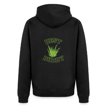 Best Buddy Aloe Vera Skin Miracle Cure - Veste à capuche bio Premium Unisexe - noir - Dos - Nico (187cm)