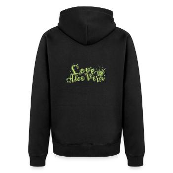 Love Aloe Vera Médicinal Médecine Cosmétiques - Veste à capuche bio Premium Unisexe - noir - Dos - Nico (187cm)