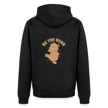 Soyez l’animal de la forêt de l’ours - Veste à capuche bio Premium Unisexe - noir - Dos - Nico (187cm)