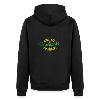 Votre manque d’ananas est troublant Obst - Veste à capuche bio Premium Unisexe - noir - Dos - Nico (187cm)