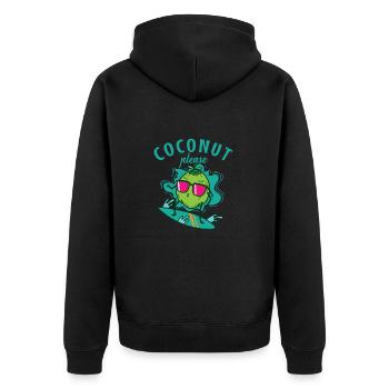 Noix de en surfant Coconut Please - Veste à capuche bio Premium Unisexe - noir - Dos - Nico (187cm)
