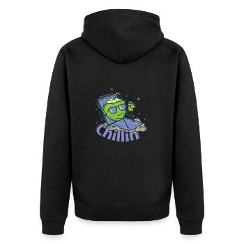 Chillin sur la plage exotique - Veste à capuche bio Premium Unisexe - noir - Dos - Nico (187cm)
