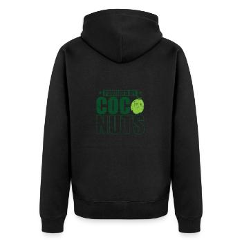 Propulsé par Coconuts Palm Exotic Fruit - Veste à capuche bio Premium Unisexe - noir - Dos - Nico (187cm)