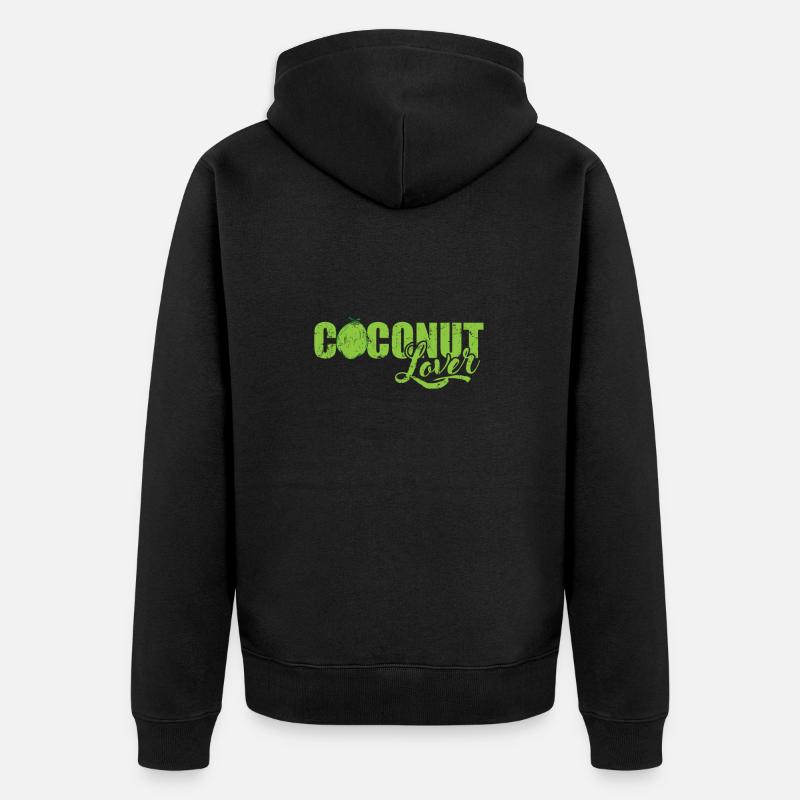 Cocotier Amoureux Fruit Doux Exotique - Veste à capuche bio Premium Unisexe - noir