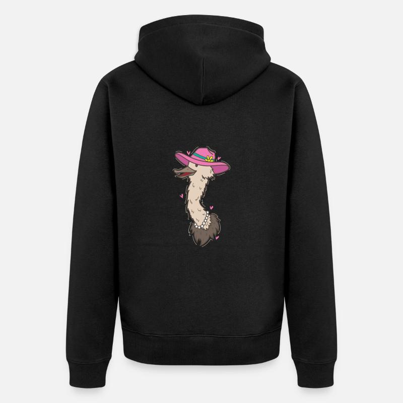 Oiseau d’autruche en Afrique - Veste à capuche bio Premium Unisexe - noir