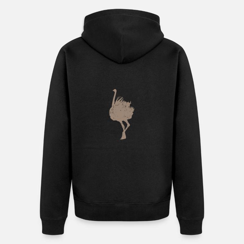 Autruche Afrique ratite - Veste à capuche bio Premium Unisexe - noir