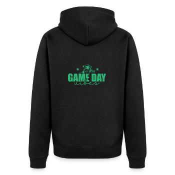 Game Day Vibes Show Story Ring - Veste à capuche bio Premium Unisexe - noir - Dos - Nico (187cm)