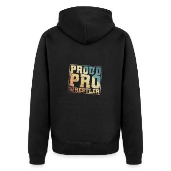 Proud Pro Wrestler Show Fight - Veste à capuche bio Premium Unisexe - noir - Dos - Nico (187cm)
