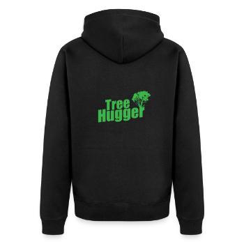 Tree Hugger Nature Forêts Feuilles - Veste à capuche bio Premium Unisexe - noir - Dos - Nico (187cm)