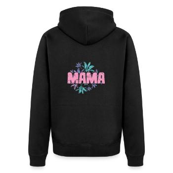 Merci maman maman fête des mères - Veste à capuche bio Premium Unisexe - noir - Dos - Nico (187cm)