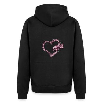 Best Mom Ever Mother's Day Mommy - Unisex Premium Organic Zip Hoodie - black - Back - Nico (187cm)