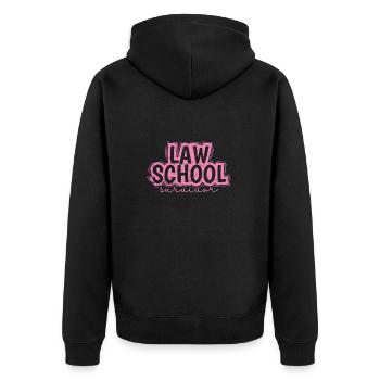 Law School Survivor Profession Lawyer - Unisex Premium Organic Zip Hoodie - black - Back - Nico (187cm)