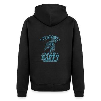 Paafowl me rend heureux tu n’es pas Vogel - Veste à capuche bio Premium Unisexe - noir - Dos - Nico (187cm)