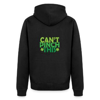 Can't Pinch This St. Patrick's Day - Unisex Premium Organic Zip Hoodie - black - Back - Nico (187cm)