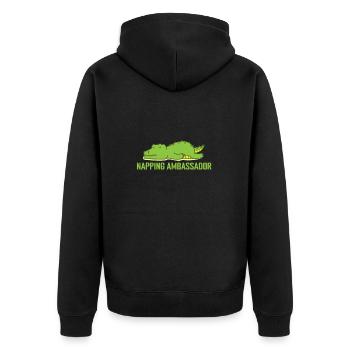 Napping Ambassador Pajamas Pajamas - Unisex Premium Organic Zip Hoodie - black - Back - Nico (187cm)
